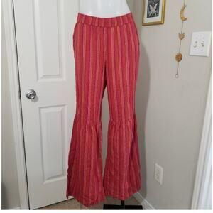 Anthropologie Drew Linen Flared Pants